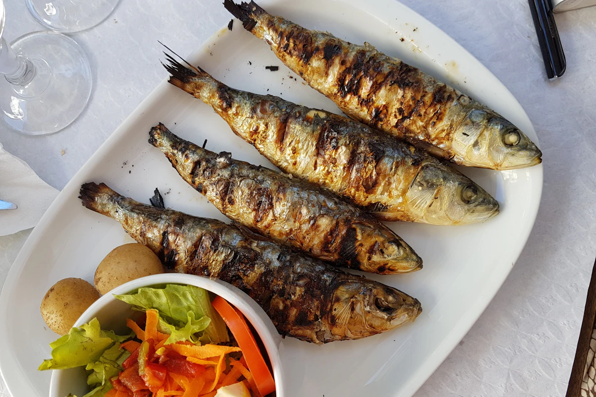 Espetos de sardina fresca
