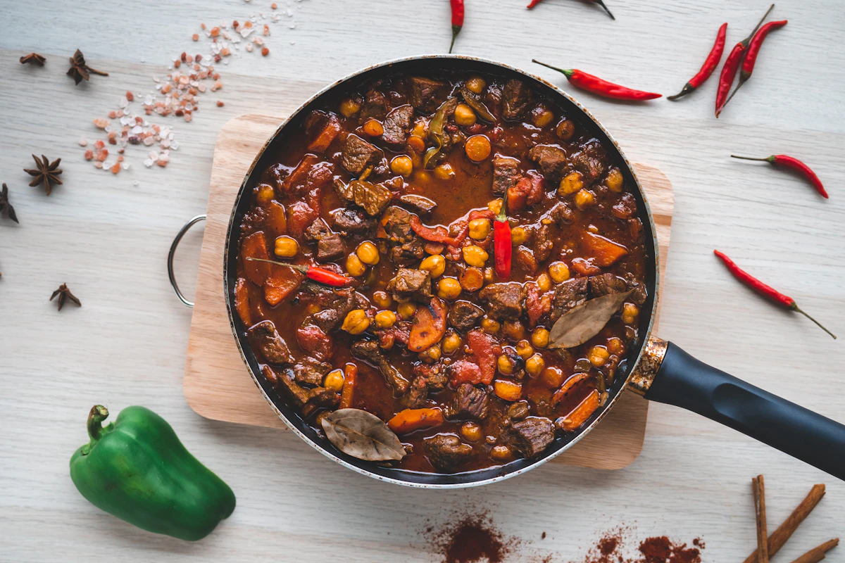 Rabo de toro con garbanzos